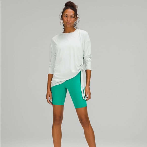 NWT Lululemon Side Cinch Long Sleeve Crew-Ocean Air - Picture 1 of 9